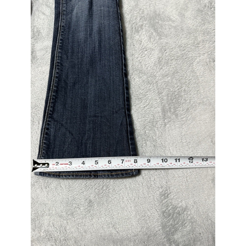 American Eagle Jeans Women's 00 Short Blue Artist Flare Denim Dark Wash 26x28 - Picture 2 of 9